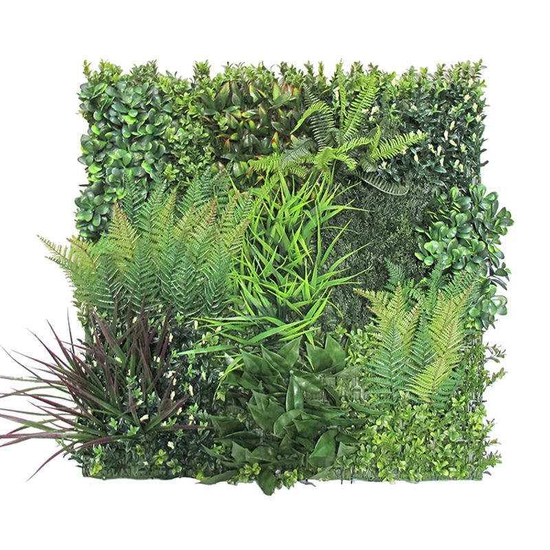 人造植物草绿色墙板-仿真花厂家